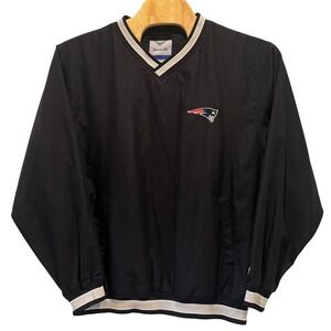 Reebok New England Patriots Windbreaker Mens XL Blank V-Neck Pullover Pockets